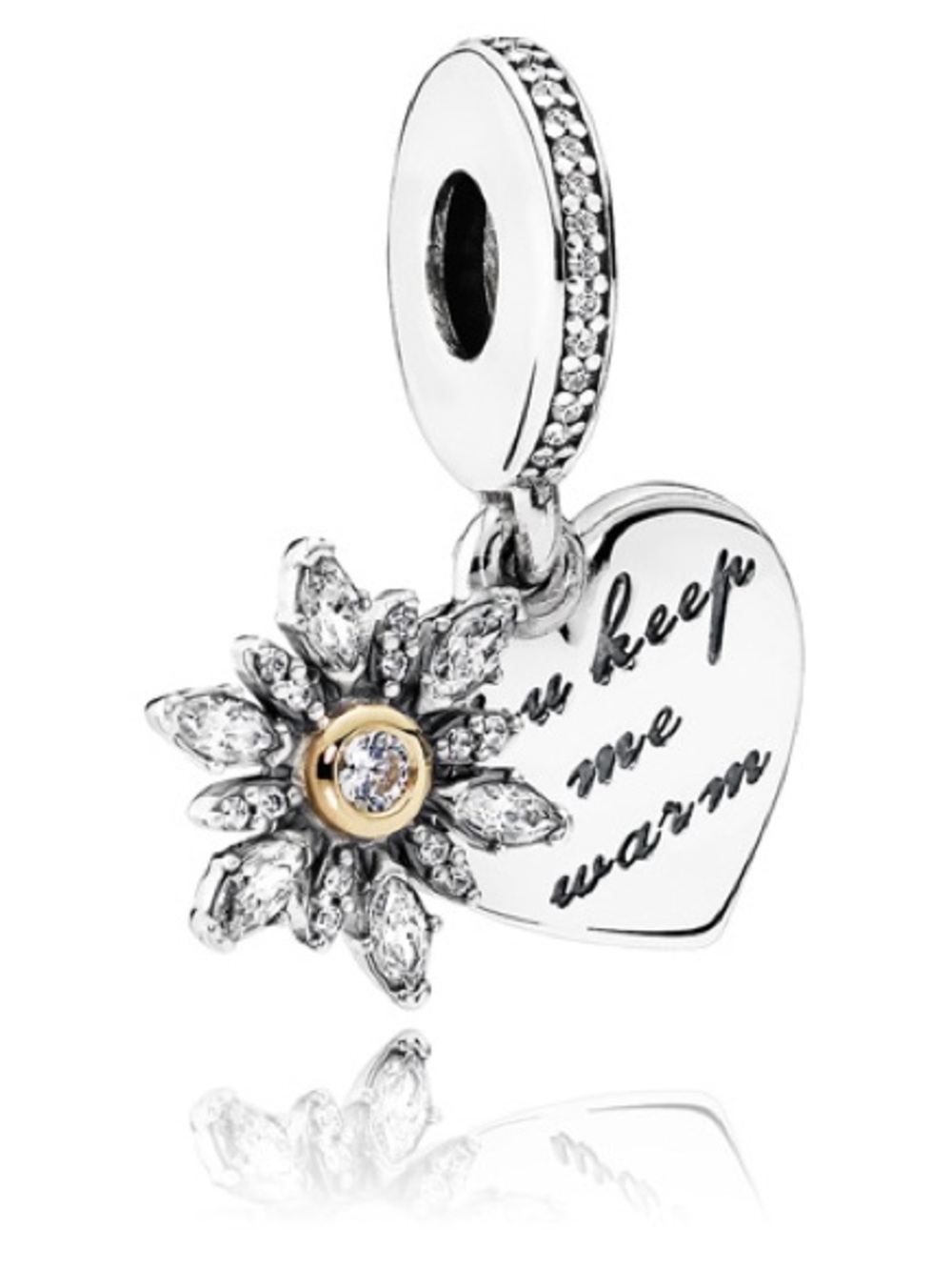 Pandora Snowflake Heart Dangle